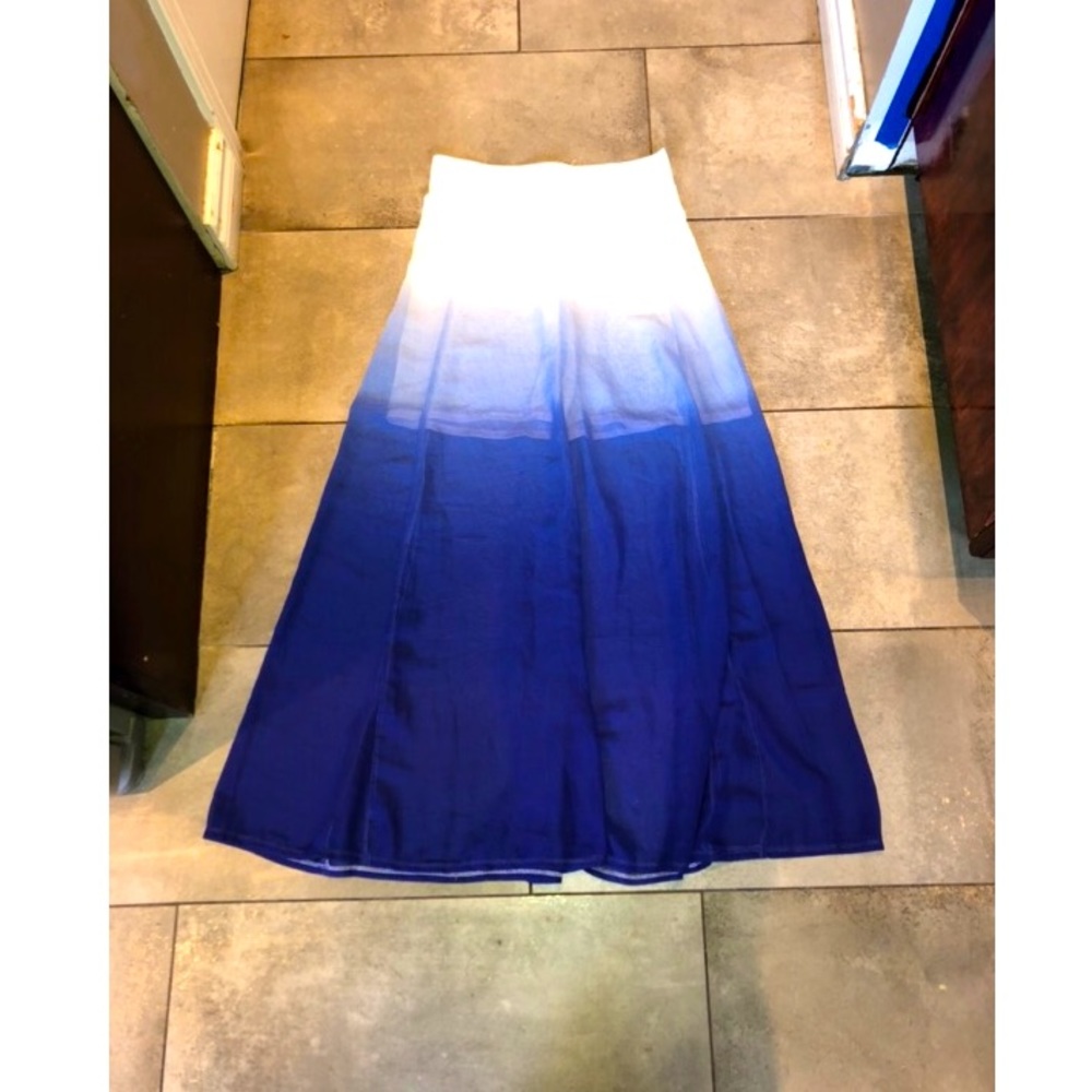 Blue ombré long skirt